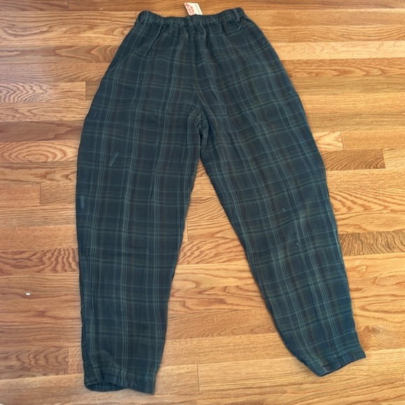 Free People CP Shades Plaid Trousers Millstone Size small NWT - Picture 12 of 12